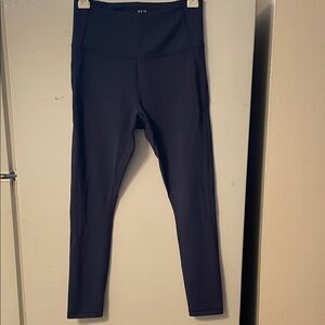IVL Size 6 Navy‎ Blue High-Waisted Leggings Back Zipper